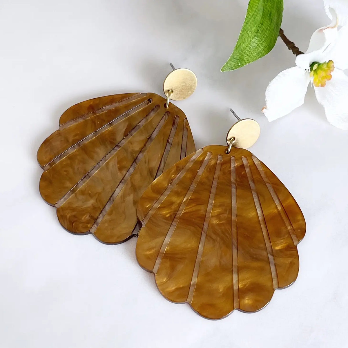 Shell on sale statement earrings