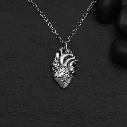Anatomical Heart Necklace Sterling Silver Hi Ho Silver